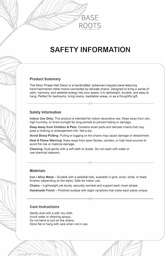 BASE ROOTS Moon Phase Wall Decor, Gold Wall Art for Bedroom, Bohemian and Astrology, Witchy Aesthetic 36" 13 Phases Metal Moon Wall Garland, Celestial Decoration, Gift for Women & Kids