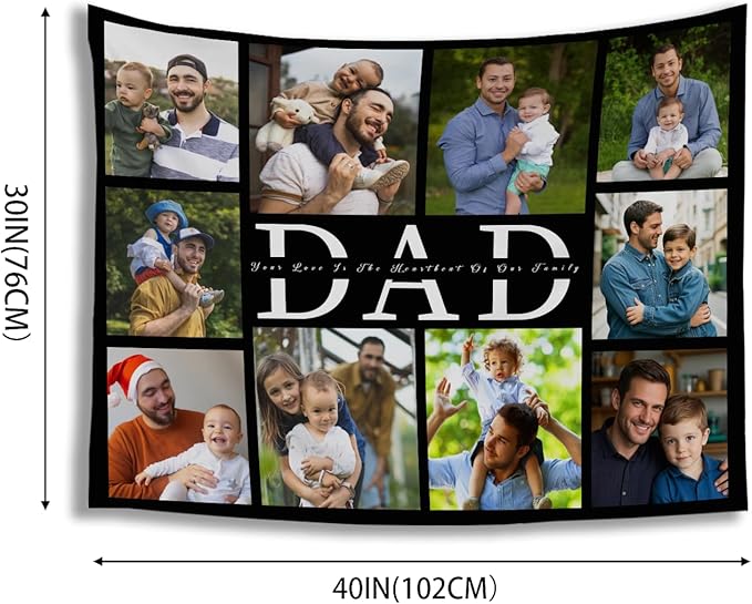 Custom Tapestry For Wall Bedroom Customized Backdrop Personalized Image Text Photo Customized Funny Tapestry Signs Custom Banners Personalized Dad's Day Horizontal Tapestries 30×40in
