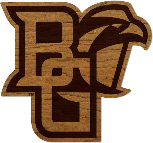 LazerEdge Bowling Green Falcons Wooden Wall Art – Officially Licensed College Decor – Laser-Etched Hanging Sign – Cherry Wood