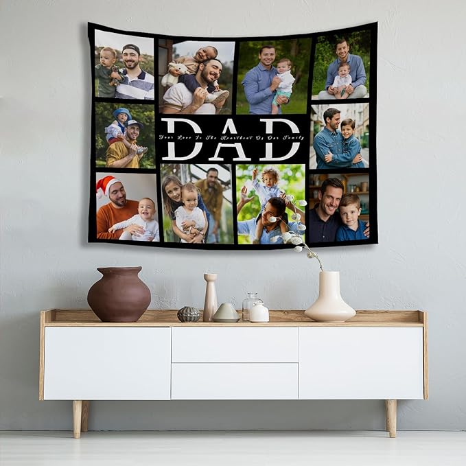 Custom Tapestry For Wall Bedroom Customized Backdrop Personalized Image Text Photo Customized Funny Tapestry Signs Custom Banners Personalized Dad's Day Horizontal Tapestries 30×40in