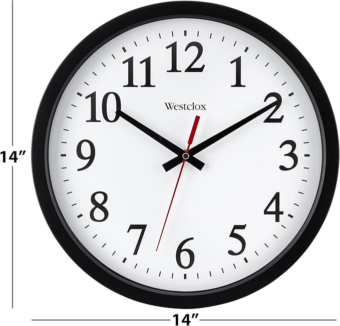 Westclox 14" Round Electric Powered Office Wall Clock White