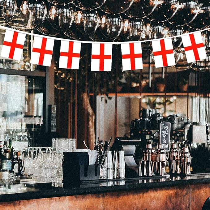 England Flag Small Mini English Flag Banner Decorations for Parades, Parties, Classrooms, Gardens, and Festivals (England)