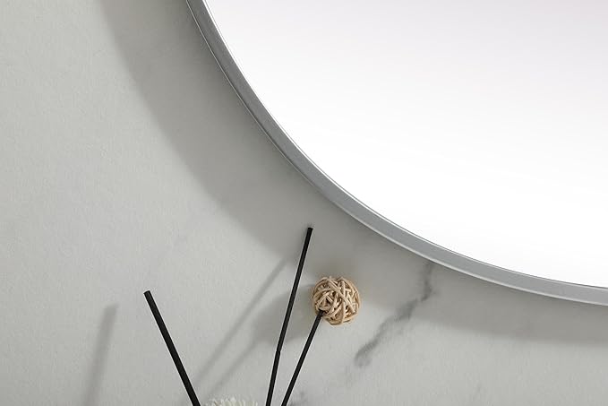 Gleam, Metal Frame Oval Mirror 30X36 Inch in, Modern, Silver