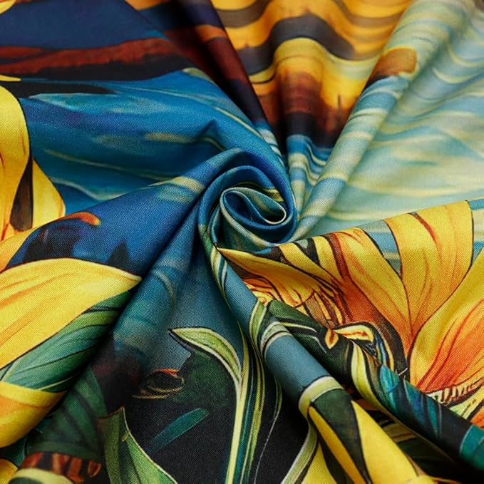 Yuiqear Sunflower Starry Sky Tapestry Galaxy Space Wall Tapestries psychedelic Mountain River Tapestries Fantasy Landscape Tapestry for Bedroom Decor