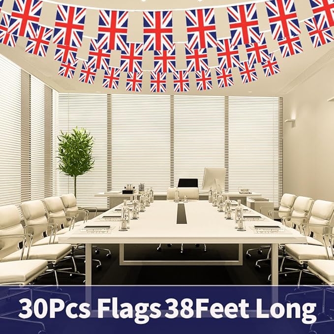 United Kingdom Flag Small Mini UK Flag Banner Decorations for Parades, Parties, Classrooms, Gardens, and Festivals (United Kingdom)