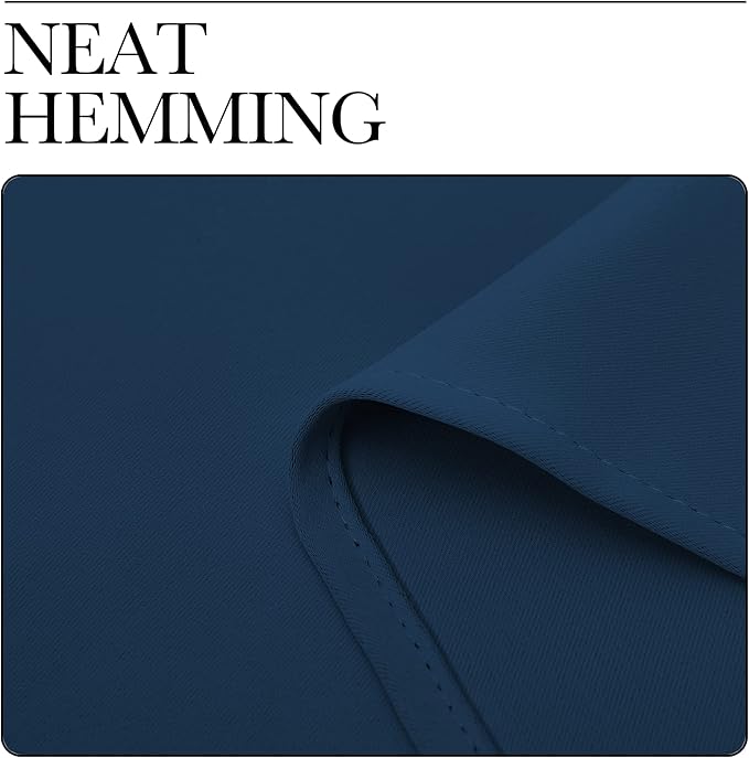 NICETOWN Window Curtain Panels, Thermal Insulated Solid Grommet Blackout Draperies/Drapes for Basement (Moroccan Blue, 1 Pair, 34 by 54-inch)