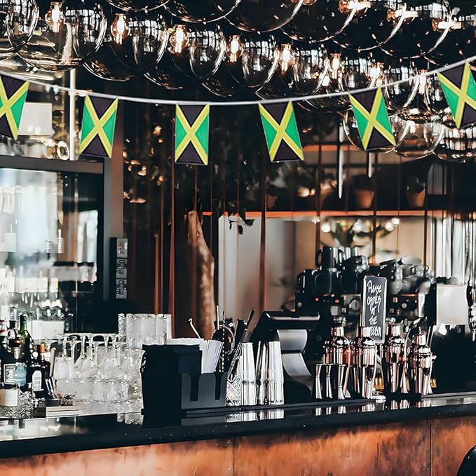 Jamaica Flag Small Mini Jamaican Flag Banner Decorations for Parades, Parties, Classrooms, Gardens, and Festivals (Jamaica)