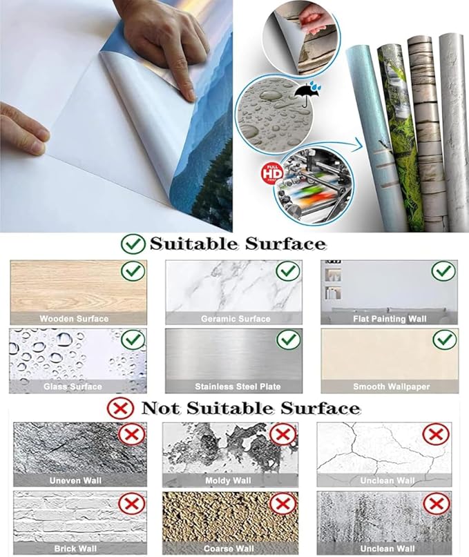 GeRRiT Red and Black Stripes Wall Murals, Geometric Background murals,for Bedroom Decor Living Room tv Background Office Playroom Wall Decors Waterproof Mural-Peel and Stick,157.5""W x110.3""H