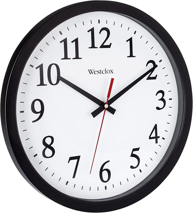 Westclox 14" Round Electric Powered Office Wall Clock White