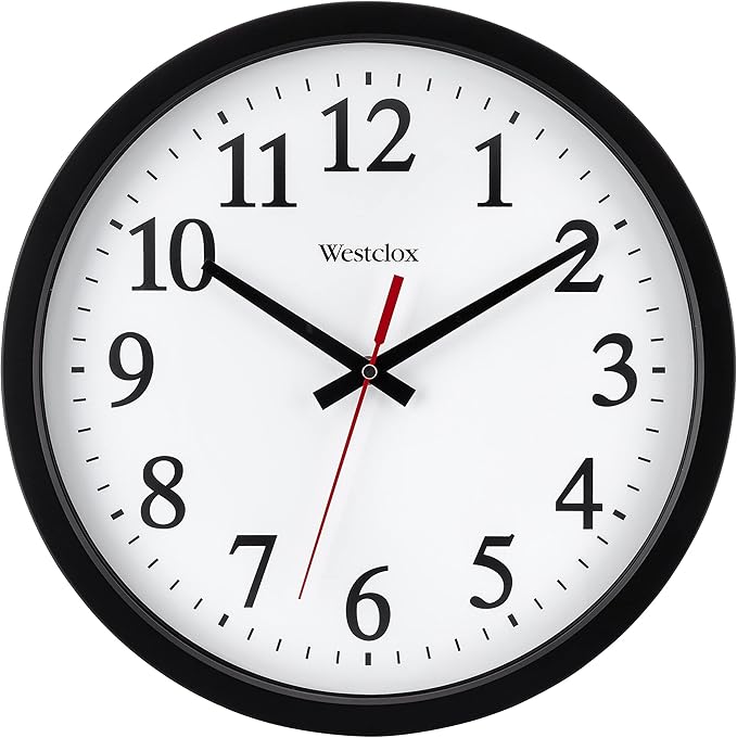 Westclox 14" Round Electric Powered Office Wall Clock White