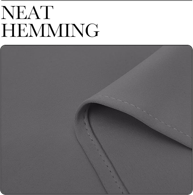 NICETOWN Bedroom Blackout Curtains Panels - Triple Weave Energy Saving Thermal Insulated Solid Grommet Blackout Draperies for Patio (1 Pair, 55 inches by 90 Inch, Grey)