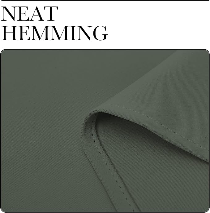 NICETOWN Thermal Insulated Curtains Blackout Draperies, Window Treatment Solid Grommet Room Darkening Drape Panels for Bedroom (Dark Mallard, Set of 2, 55 by 68 inches Long)