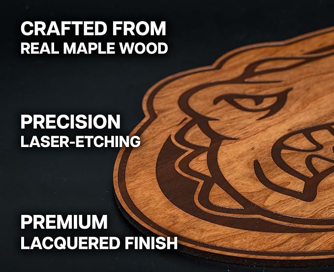 LazerEdge Virginia Commonwealth Rams VCU Wooden Wall Art – Officially Licensed College Decor – Laser-Etched Hanging Sign – Cherry Wood