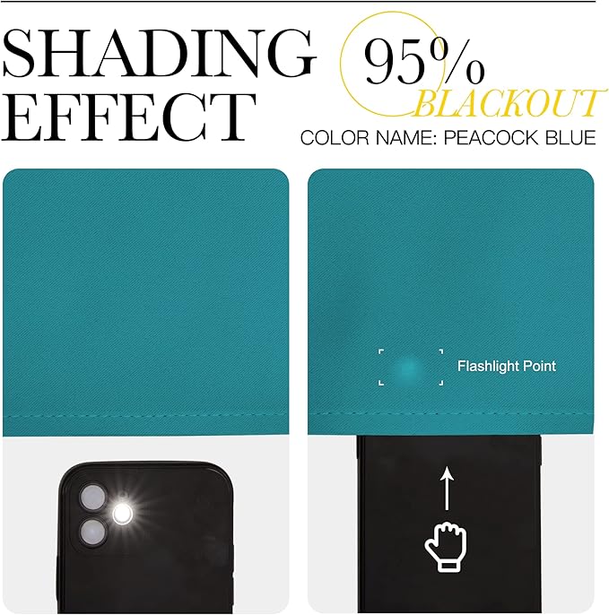 NICETOWN Room Darkening Curtains 102 inch Length 2 Panels, Peacock Teal, 2 Pieces, W55, Thermal Insulated Grommet Blackout Curtains for Modern Casual Elegant Bedroom Kids Room Theme Decoration