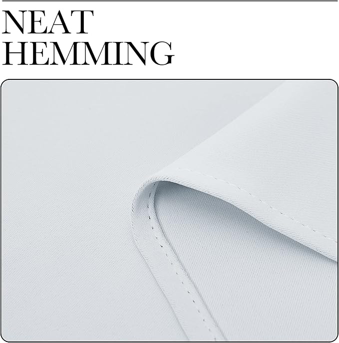 NICETOWN Blackout Curtain Panels for Bedroom, Greyish White, 2 Panels, W34 x L36-inch, Thermal Insulated Grommet Top Blackout Draperies and Drapes for Basement