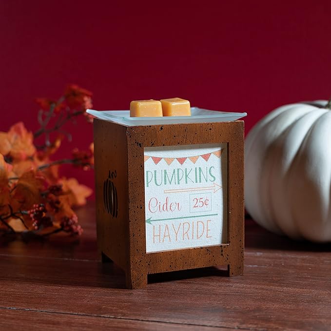Scentsationals Autumn Collection - Scented Wax Warmer - Thankful Season Wax Cube Melter & Burner - Electric Fall Fragrance Home Air Freshener Thanksgiving Gift Pumpkin Cider