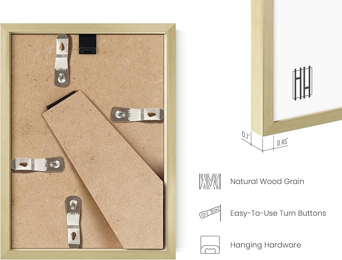 HAUS AND HUES 4x6 Gold Metal Picture Frames - 4X6 Photo Frames - Features Premium Aluminum, Vertical Hanging, Easel Back for Tabletop, Home, Office (4x6 in, Gold, Set of 3)