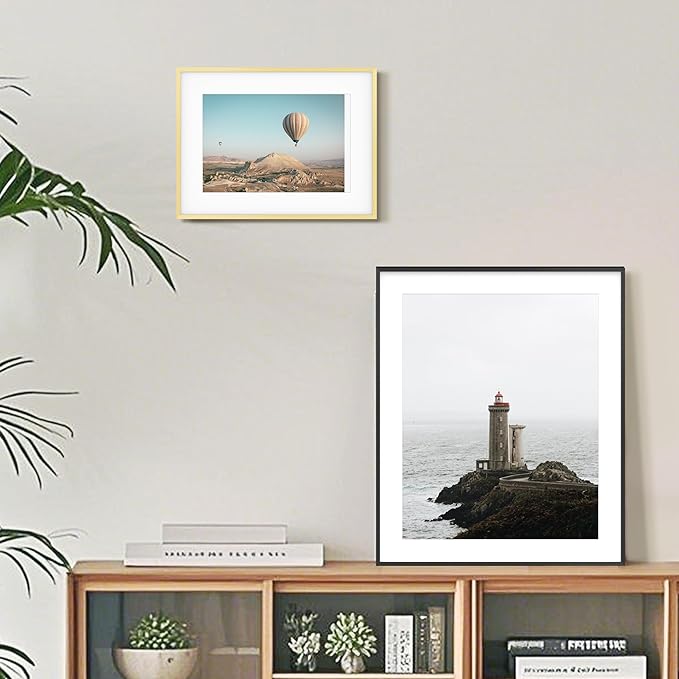 FrameWorks 20x30 Brushed Aluminum Poster Frames – Modern Brushed Metal Design w/Shatterproof Plexiglass, Perfect for Posters, Artwork, Paintings, Wall Displays – Home or Office Decor, Black - 3 Pack