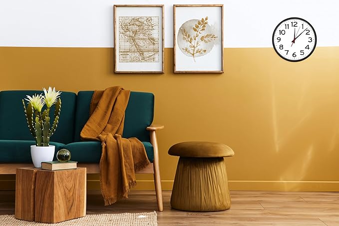 Ultimate Wall Clock | 10 Inch | Round | Quartz | Black | Kitchen | Office | Bedroom | Study | Classic | Indoor | Outdoor | Unbranded | Battery Operated | Modern Décor | Non-Ticking