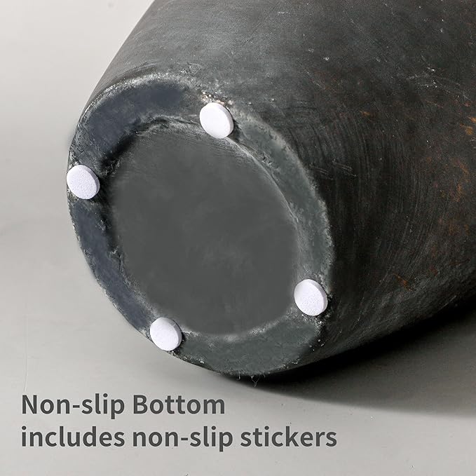 Rustic Ceramic Vase - 11.41 inch Tall Vase for Centerpieces, Boho Decor Decorative Vases with 2 Handles for Home Decor, Terracotta Vases for Farmhouse Living Room Shelf Table