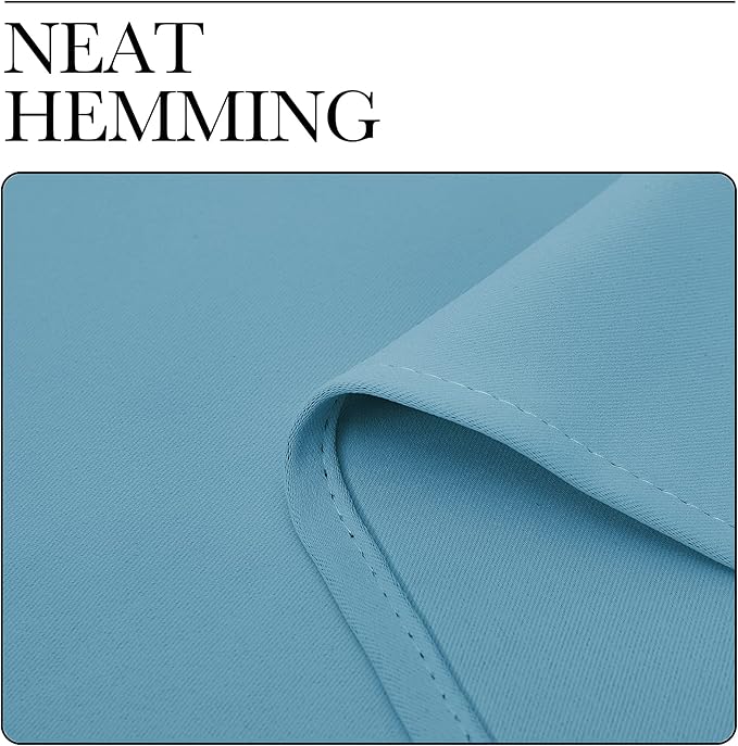 NICETOWN Teal Blue Blackout Curtains 90 inches Length for Living Room, 2 Panels, 55" Wide, Thermal Insulated Long Drapes for Large Window