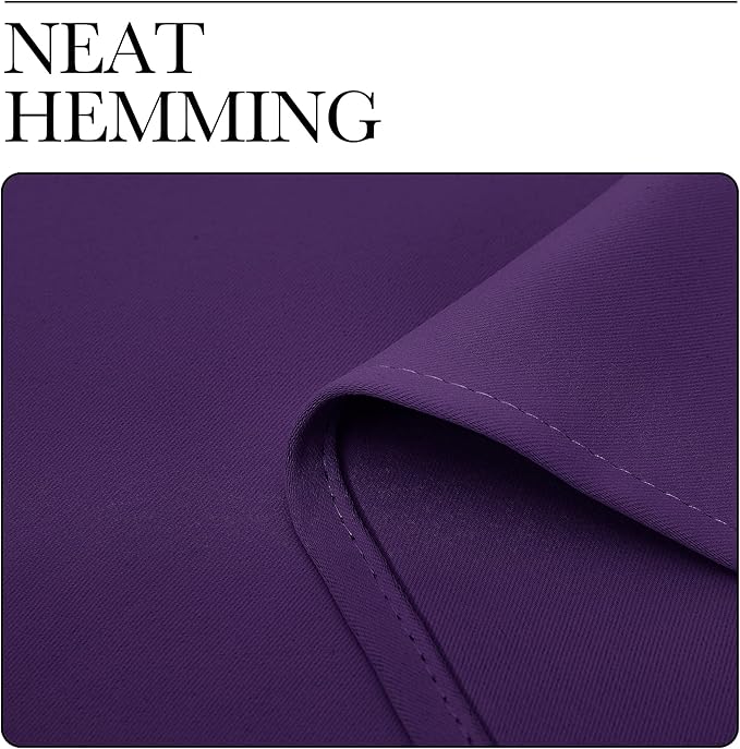 NICETOWN Purple Blackout Curtains 96 inches Long, Niose Reducing and Thermal Insulated Room Darkening Curtains for Girls Bedroom Living Room Window Decoration (55 inches Wide, 2 Panels)