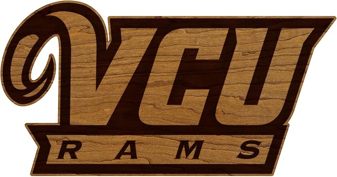 LazerEdge Virginia Commonwealth Rams VCU Wooden Wall Art – Officially Licensed College Decor – Laser-Etched Hanging Sign – Cherry Wood