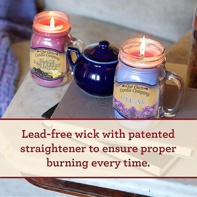 Our Own Candle Company Homemade Sugar Cookie Scented Mason Jar Candle, 100 Hour Burn Time, Made in The USA - 13 Ounces