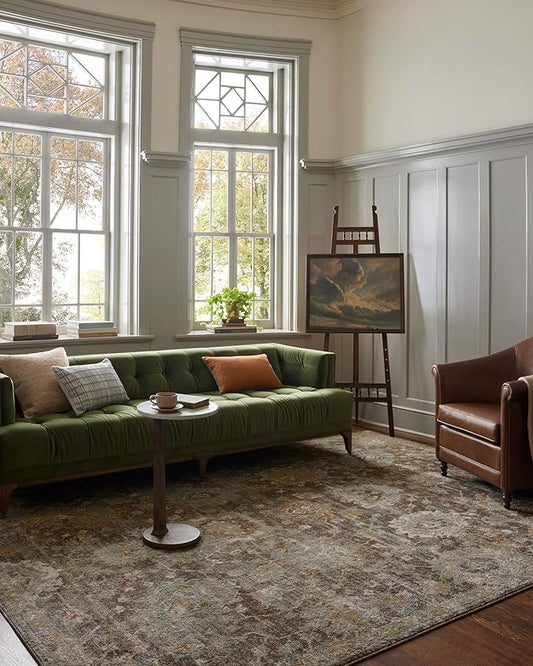 Loloi Magnolia Home by Joanna Gaines Mona Collection MOA-02 BARK/Multi 11'-6" x 15'-6" Area Rug