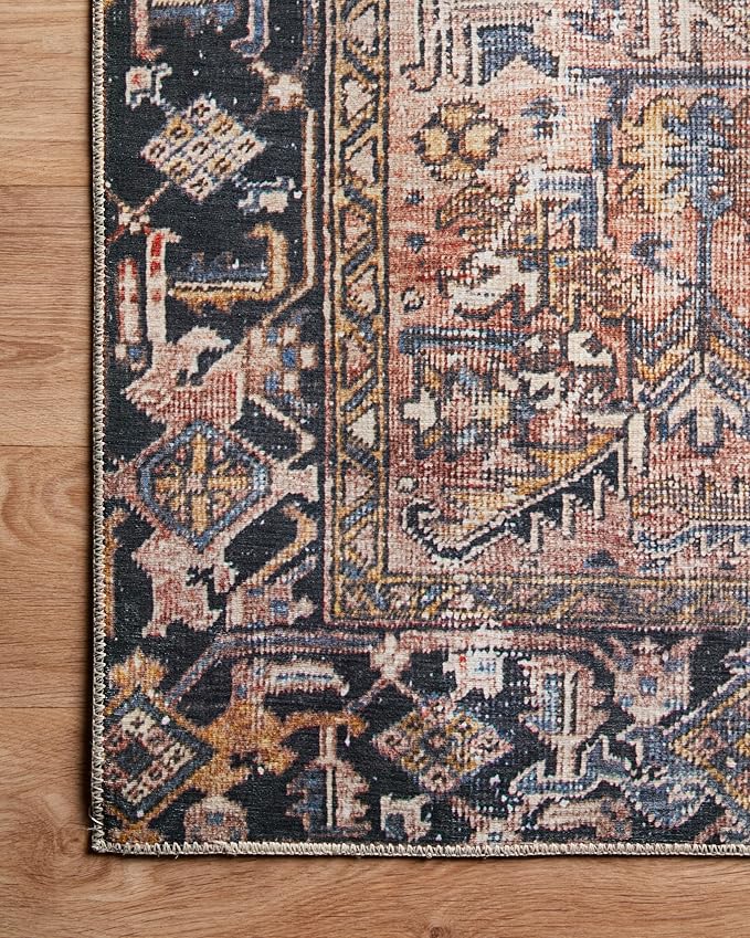 Loloi Chris Loves Julia Jules Collection JUL-02 Terracotta/Multi 7'-6'' x 9'-6'', .13" Pile Height, Area Rug