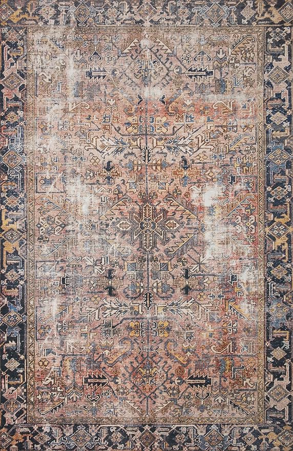 Loloi Chris Loves Julia Jules Collection JUL-02 Terracotta/Multi 7'-6'' x 9'-6'', .13" Pile Height, Area Rug